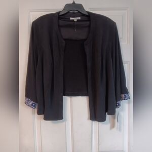 Studio One New York Dress Jacket Blue Black Size 2X